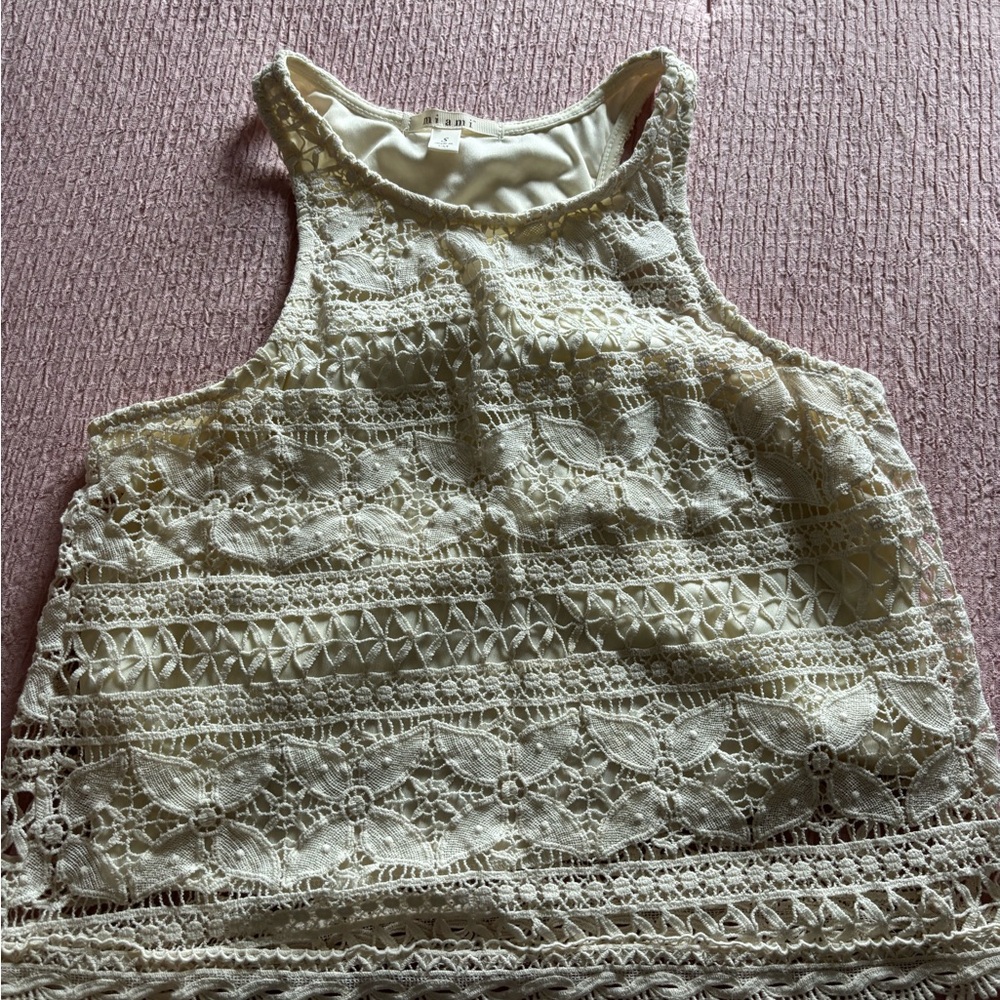 Miami Cream Lace Women's Blouse